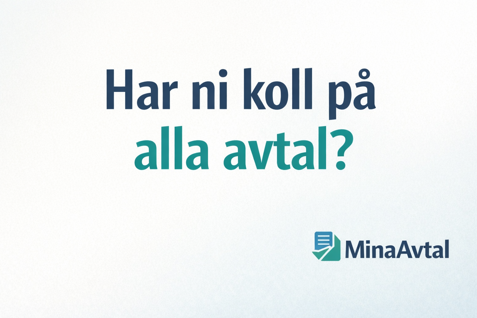 Illustration om att få koll på alla avtal i företaget